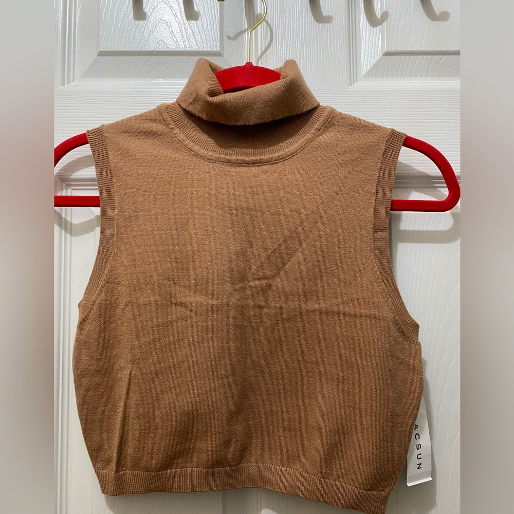 Kendall and Kylie Crop Turtle Neck Top